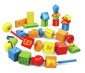 Развивающая игрушка Hape Rainbow Lacing Shapes купить в Кишиневе. Фото 1
