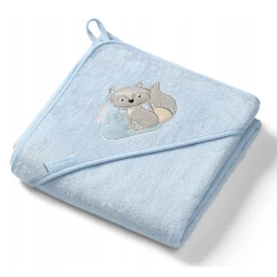 Банное полотенце BabyOno Fox Blue, 100x100 см купить в Кишиневе. Фото 1