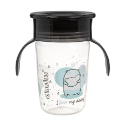 Cană anti-varsare Akuku Panda Black (9 luni +), 240 ml cumpăra în Chișinau. Foto 2