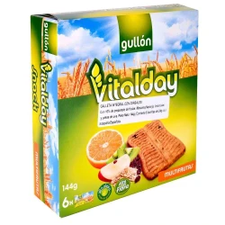 Печенье Gullon Vitalday из злаков, яблока, апельсинов, киви и изюма (12 мес+), 144 гр купить в Кишиневе. Фото 1
