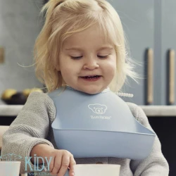 Слюнявчик из силикона BabyBjorn Powder Yellow/Powder Blue, 2 шт купить в Кишиневе. Фото 2