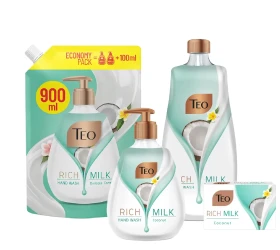 Жидкое мыло Teo Rich Milk Coconut (резерв), 800 мл купить в Кишиневе. Фото 2
