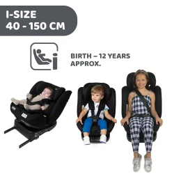 Scaun auto 40-150 cm (i-Size) Isofix Chicco Unico Evo Black, rotativ 360 cumpăra în Chișinau. Foto 9