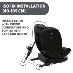 Scaun auto 40-150 cm (i-Size) Isofix Chicco Unico Evo Black, rotativ 360 cumpăra în Chișinau. Foto 10