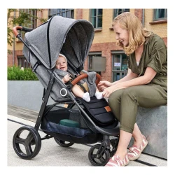 Cărucior de plimbare Kinderkraft Grande Plus Grey cumpăra în Chișinau. Foto 3