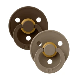 Suzetă rotundă din latex Bibs Mocha & Dark Oak (6-18 luni), 2 buc. cumpăra în Chișinau. Foto 1