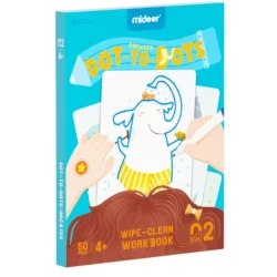 Joc de masă Mideer Wipe-clean Work Book Level 2: Dot To Dots cumpăra în Chișinau. Foto 1