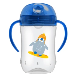 Поильник с трубочкой и ручками Dr. Browns Soft Spout Toddler Cup Penguin (9 мес.+), 270 мл купить в Кишиневе. Фото 1