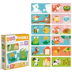 Развивающий пазл Dodo DUO Where do animals live, 24 элементов купить в Кишиневе. Фото 2