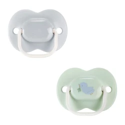 Ортодонтические силиконовые соски Tommee Tippee Anytime Duck Grey&Green (0-6 мес.), 2 шт. купить в Кишиневе. Фото 2