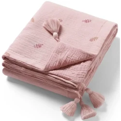 Одеяло с бахромой BabyOno Muslin Pink, 75x100 см купить в Кишиневе
