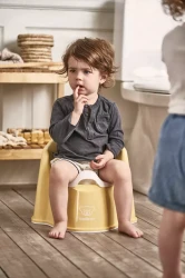 Oliță pentru copii cu protecție spate BabyBjorn Potty Chair Powder Yellow, 6 luni+ cumpăra în Chișinau. Foto 2
