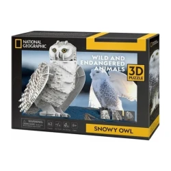 Puzzle 3D Cubic Fun Snowy Owl, 32 elemente cumpăra în Chișinau. Foto 1