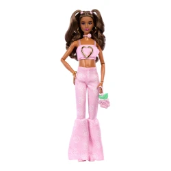 Кукла Barbie Deluxe Style № 12, розовый джинсовый топ и джинсы клёш купить в Кишиневе. Фото 2