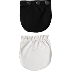 Удлиняющий абдоминальный пояс для дородовой поддержки BabyJem Чёрный & Белый, 2 шт. купить в Кишиневе. Фото 1