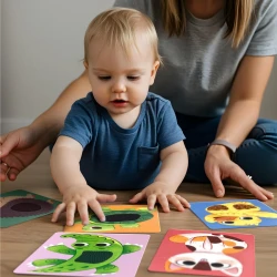 Развивающие карточки Dodo My Tactile Cards Montessori Малыши животных купить в Кишиневе. Фото 8