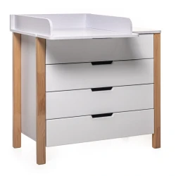 Comoda-masuta de infasat Eucalyptus Karol90 White+Natural cumpăra în Chișinau. Foto 3