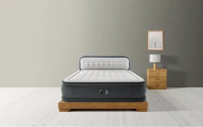 Надувной матрас Intex Velur Deluxe Ultra Plush со спинкой и встроенным электрическим насосом купить в Кишиневе. Фото 2