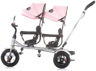 Tricicleta pentru gemeni Chipolino 2Play Peony Pink cumpăra în Chișinau. Foto 2
