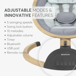 Качалка Kikkaboo Ashlee Light Grey 2025 купить в Кишиневе. Фото 5