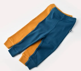 Pantaloni BabyCosy Modal Blue & Apricot, 2 buc. (6-9L) cumpăra în Chișinau. Foto 1