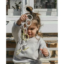 Игрушка для коляски Bibs 12 Loops Vanilla & Sage & Olive купить в Кишиневе. Фото 5