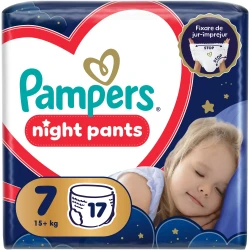 Подгузники-трусики Pampers Night Pants 7 (15+ кг), 17 шт. купить в Кишиневе. Фото 1