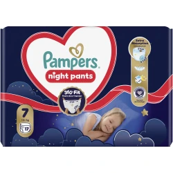 Подгузники-трусики Pampers Night Pants 7 (15+ кг), 17 шт. купить в Кишиневе. Фото 2