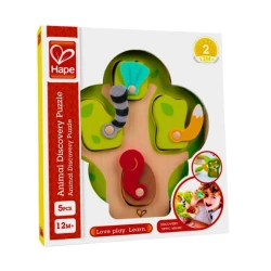 Деревянные пазлы Hape Animal Discovery, 5 элементов купить в Кишиневе. Фото 3