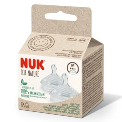 Tetina din silicon NUK For Nature flux mediu (6-18 luni), 2 buc. cumpăra în Chișinau. Foto 1