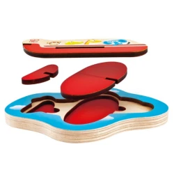 Деревянные пазлы Hape 2D & 3D Airplane, 4 элемента купить в Кишиневе. Фото 4