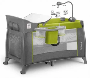 Манеж-кровать 2 в 1 Lionelo Thomi Green Lemon купить в Кишиневе. Фото 1