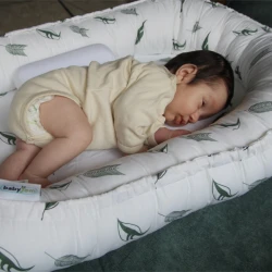 Кокон для новорожденных BabyJem Between Parents Botanic Leaves Gri купить в Кишиневе. Фото 5