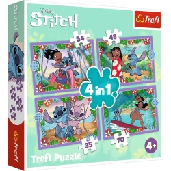 Пазл Trefl 4in1 Disney Lilo&Stitch's crazy day, 207 элементов купить в Кишиневе. Фото 1