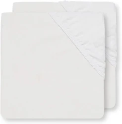 Простыня на резинке Jollein Jersey White, 120x60 см, 2 шт. купить в Кишиневе. Фото 1