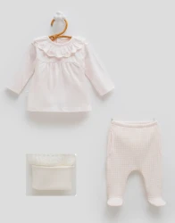 Комплект из 2 штук Caramell Only Flowers Pink (6-9М) купить в Кишиневе. Фото 1
