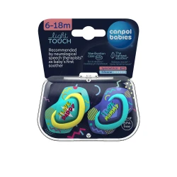 Пустышка силиконовая симметричная Canpol Neon Love 6-18 мес. 2 шт купить в Кишиневе. Фото 8