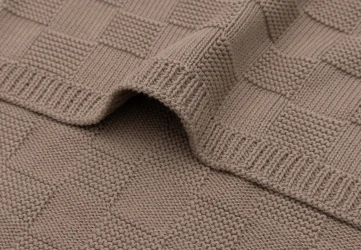 Пледик Jollein Box Knit GOTS Milky Coffee, 100x150 см купить в Кишиневе. Фото 4