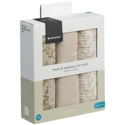 Pelinci din muselina KikkaBoo Secret Garden Beige (75x75 cm), 3 buc. cumpăra în Chișinau. Foto 2