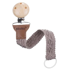 Lanț pentru suzetă Akuku Cotton Dusty Grey cumpăra în Chișinau