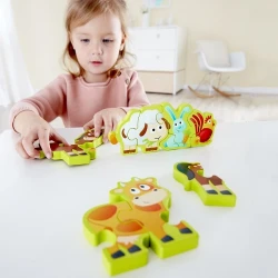 Деревянные пазлы Hape Numbers&Farm Animals, 10 элементов купить в Кишиневе. Фото 6