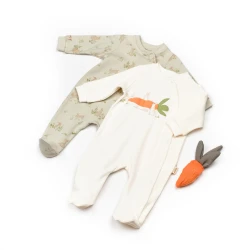 Salopete BabyCosy Rabbit Green & Ivory, 2 buc. (3-6L) cumpăra în Chișinau. Foto 2