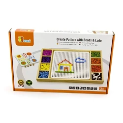 Настольная игра Viga Create Pattern with Beads & Ludo купить в Кишиневе. Фото 1