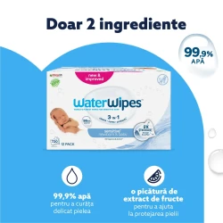 Салфетки влажные Water Wipes, 12x60 шт. купить в Кишиневе. Фото 3