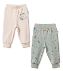 Pantaloni BabyCosy Ecru & Green, 2 buc. (1-3L) cumpăra în Chișinau. Foto 1