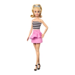 Кукла Barbie Fashionistas HRH11, топ в полоску и розовая юбка с воланом купить в Кишиневе. Фото 1