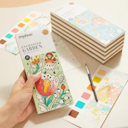 Книжка-раскраска с акварелью Mideer Enchanted Garden купить в Кишиневе. Фото 2