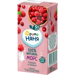 Suc merisoare-zmeura ФрутоНяня (5 luni+), 200 ml cumpăra în Chișinau. Foto 2