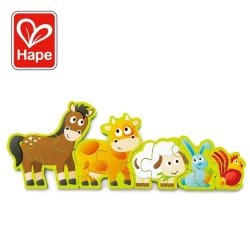 Деревянные пазлы Hape Numbers&Farm Animals, 10 элементов купить в Кишиневе. Фото 3