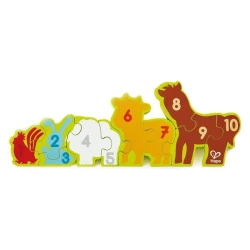 Деревянные пазлы Hape Numbers&Farm Animals, 10 элементов купить в Кишиневе. Фото 4